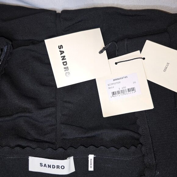 Sandro Poitou Short Knit Dress in Black, various sizes, NWT - Picture 5 of 6